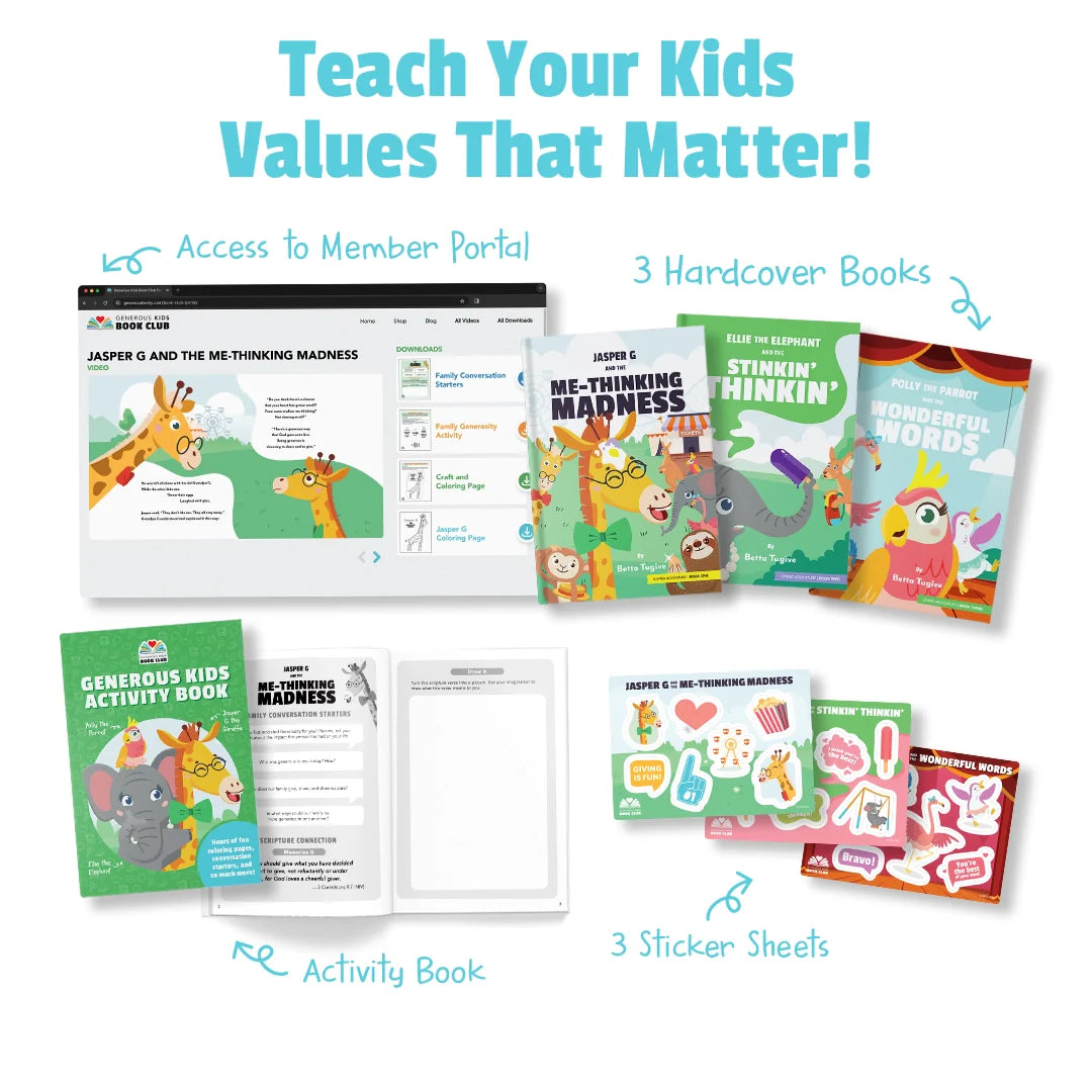 Generous Kids 3-Book Bundle With Activity Book