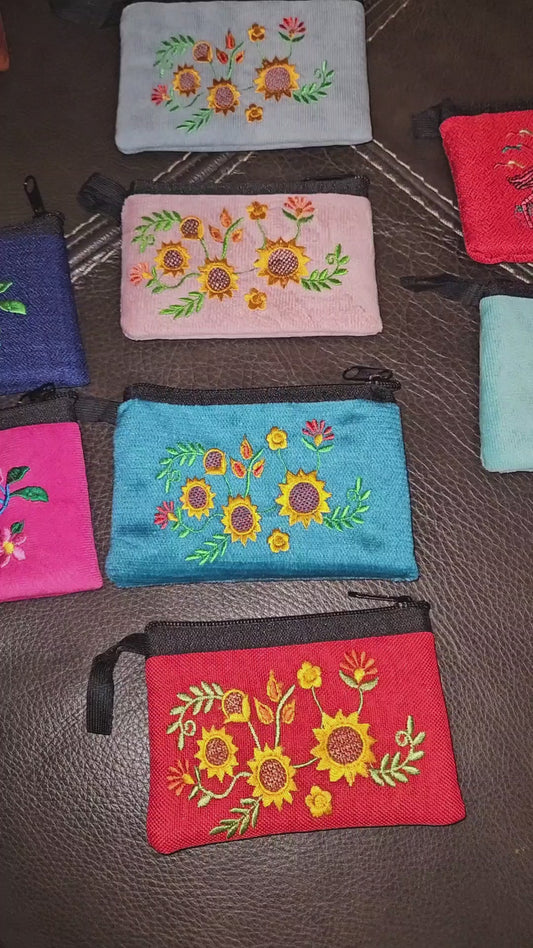 Handmade Embroidered Ecuadorian Coin Purse