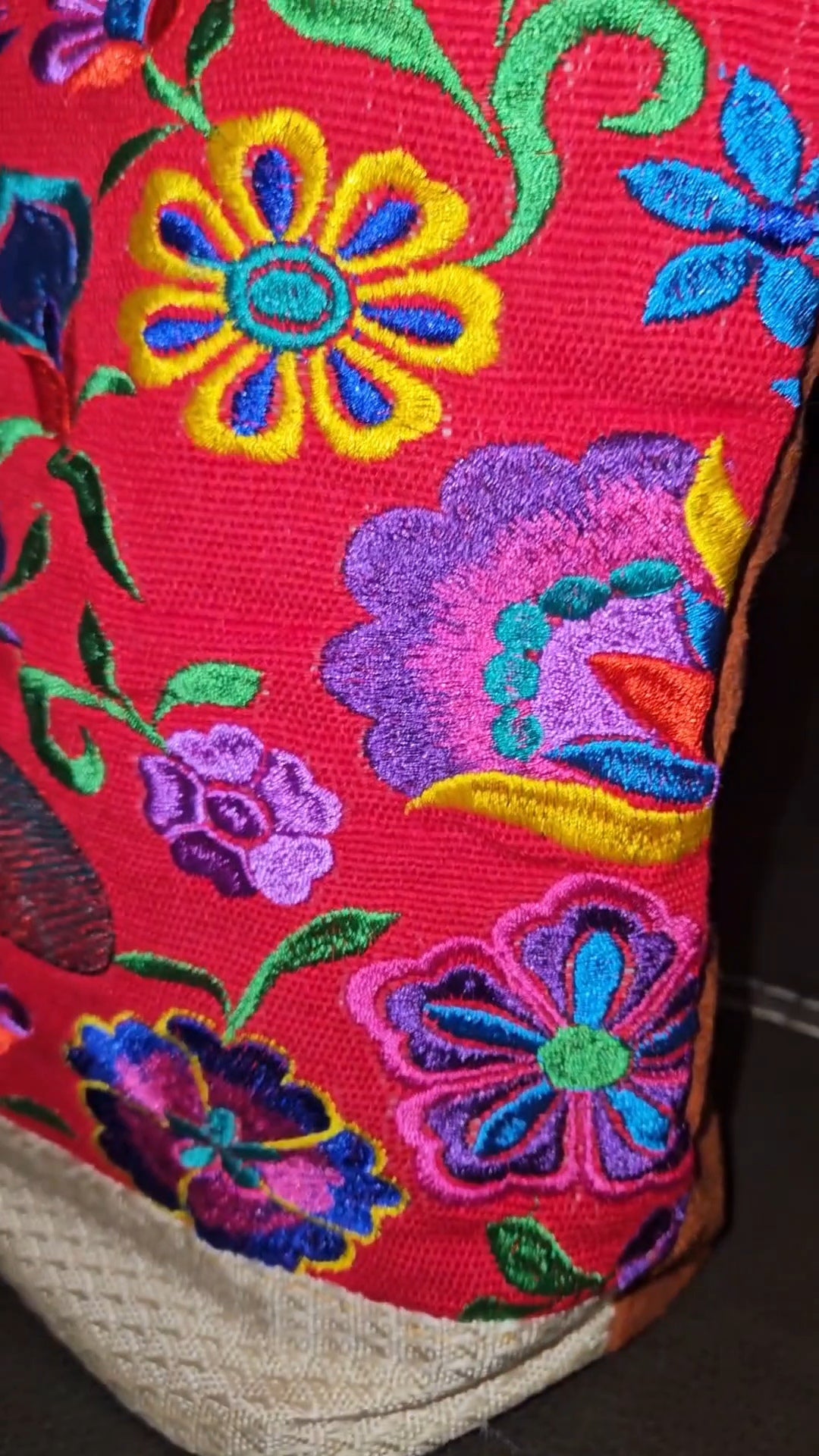 Embroidered Dragonfly Tote Purse