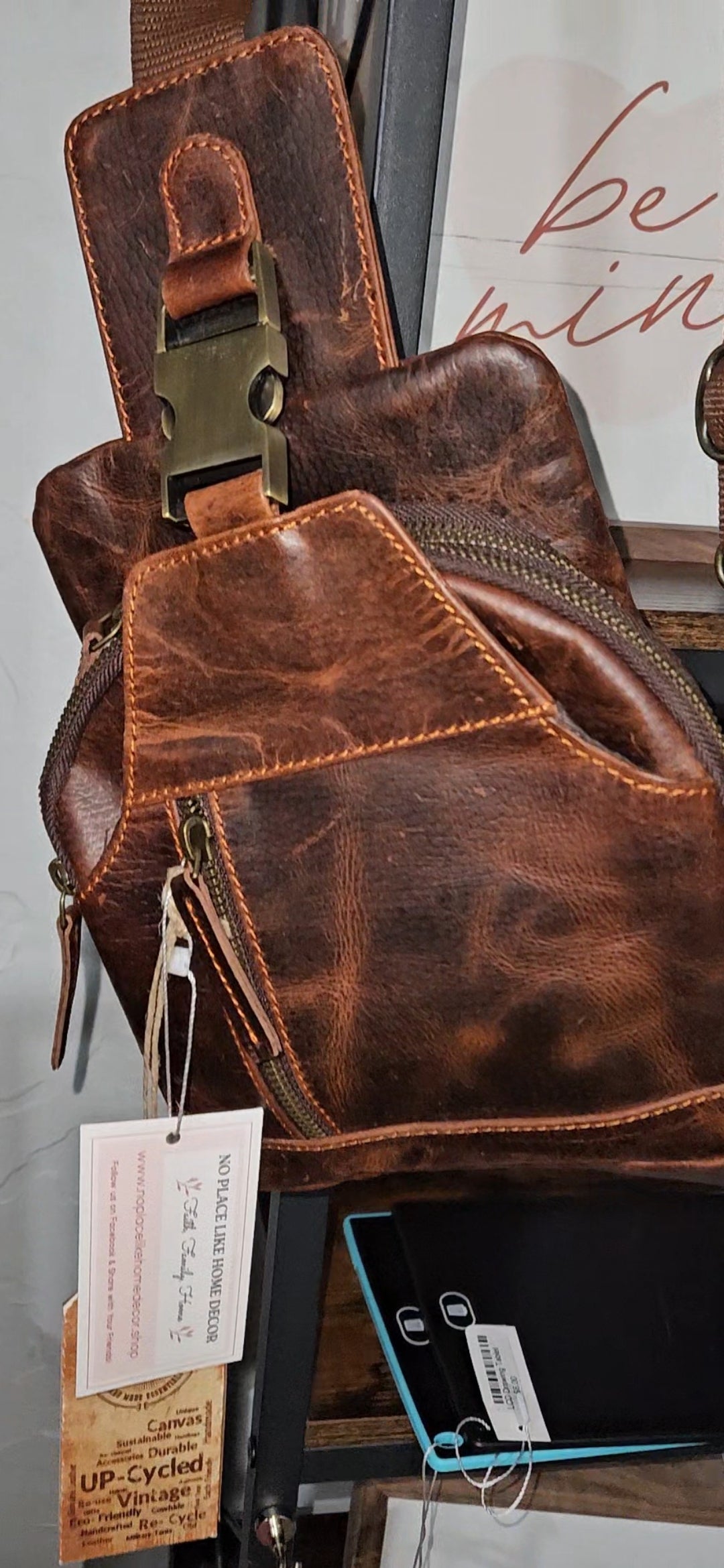 Genuine Leather Rustic Mahogany Sling