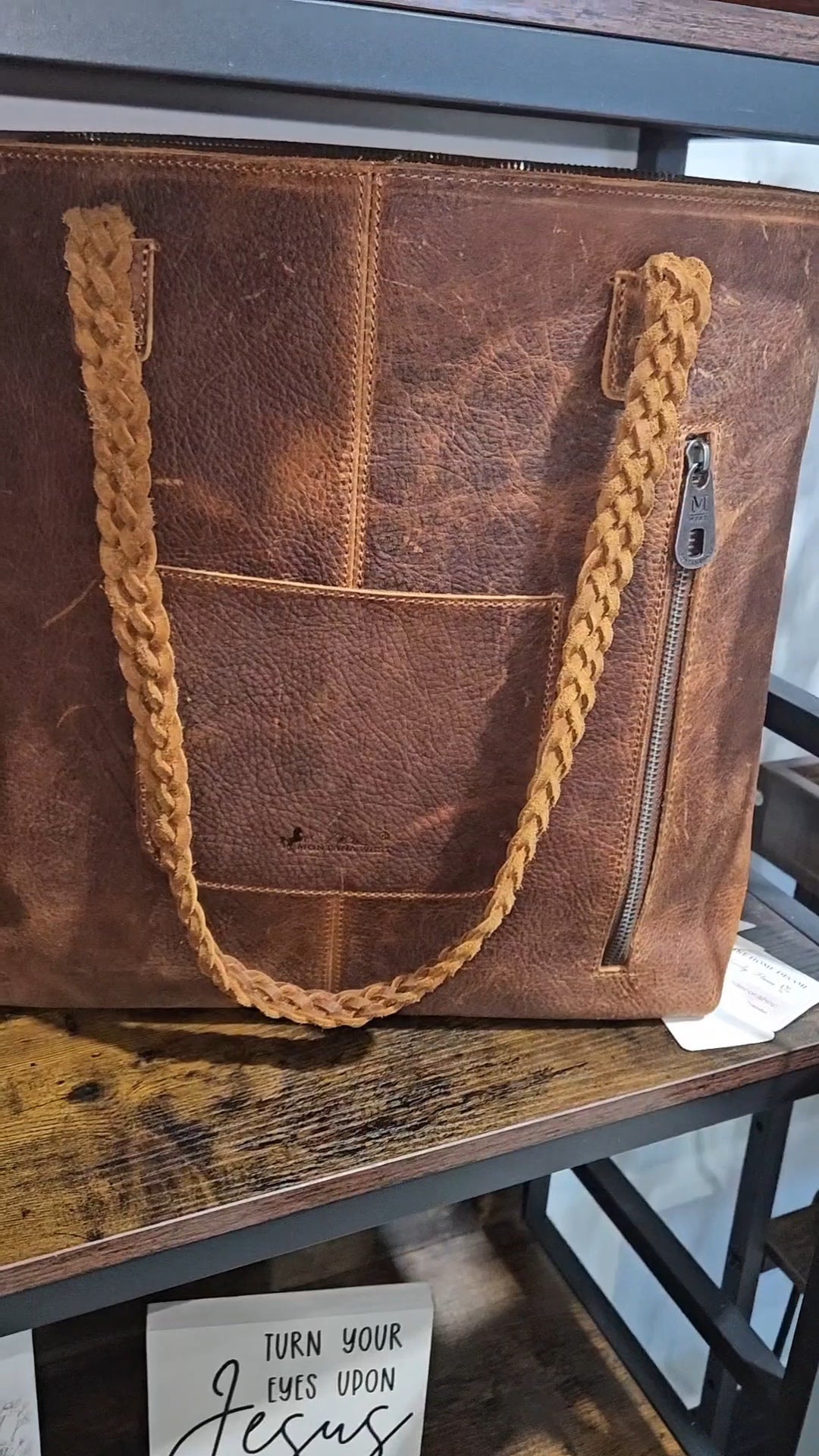 Genuine Leather Concealed Carry Tote