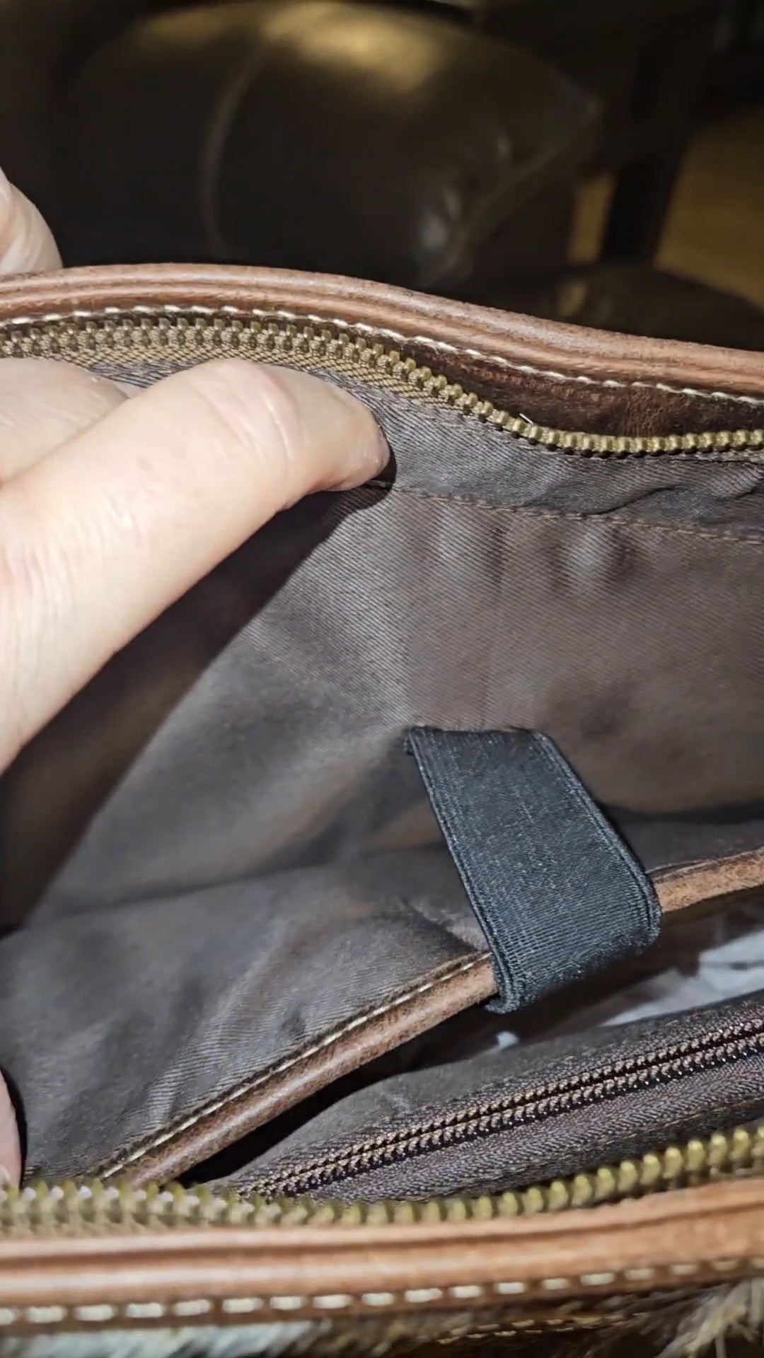 Genuine Leather Tote w/Laptop Compartment