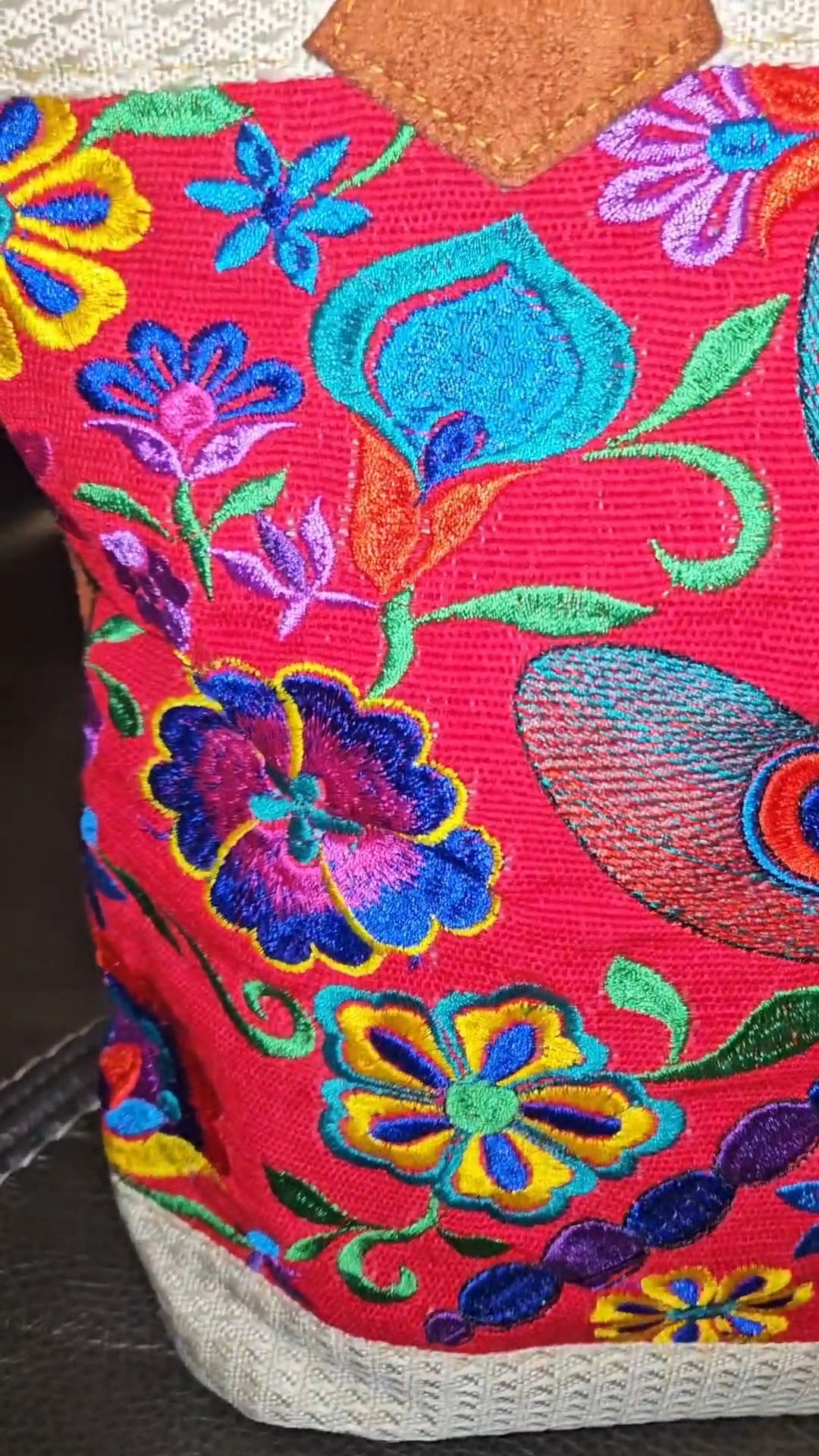 Embroidered Dragonfly Tote Purse