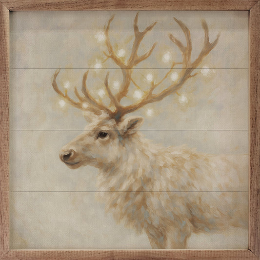 Holiday White Reindeer
