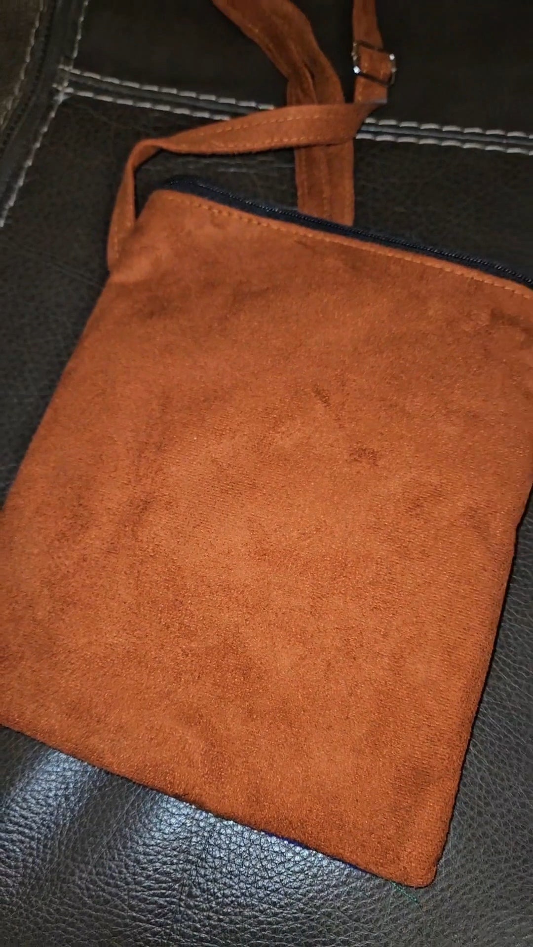 Embroidered Horse Leather Crossbody Purse