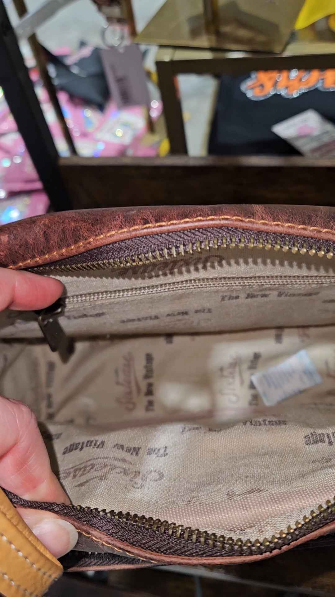 Rustic Genuine Leather Cherry Crossbody