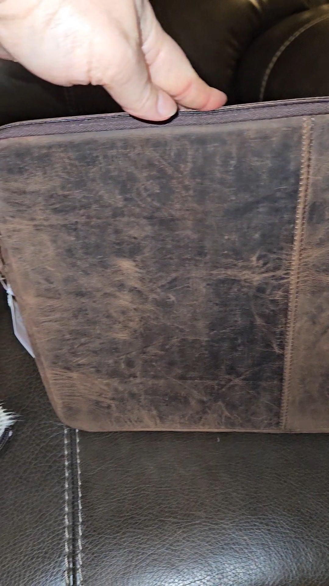 Cowhide Laptop Sleeve - Leather Back: LEOPARD + RAINBOW