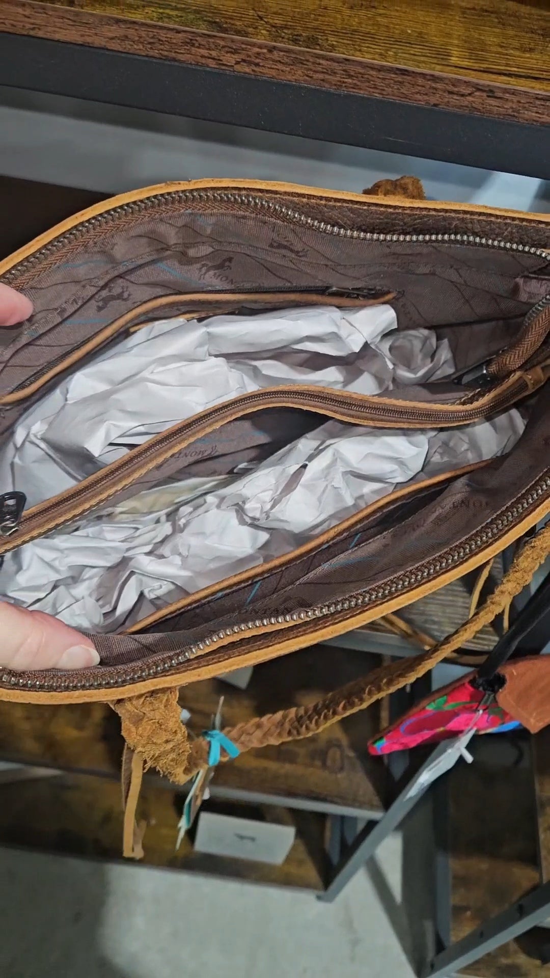 Genuine Leather Concealed Carry Tote