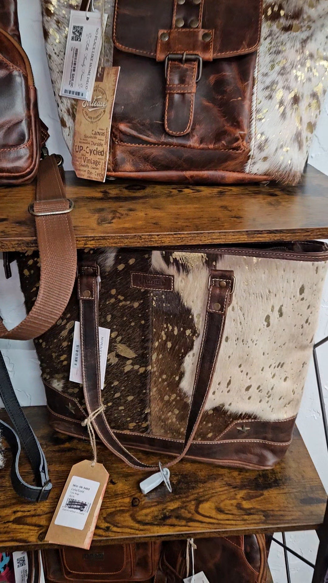 Genuine Leather Tote w/Laptop Compartment