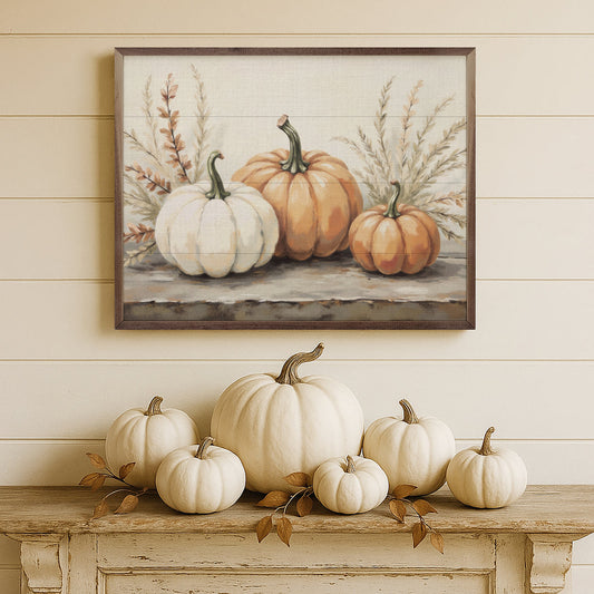 Pumpkins With Autumn Branches