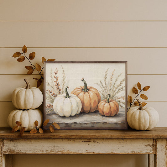 Pumpkins With Autumn Branches