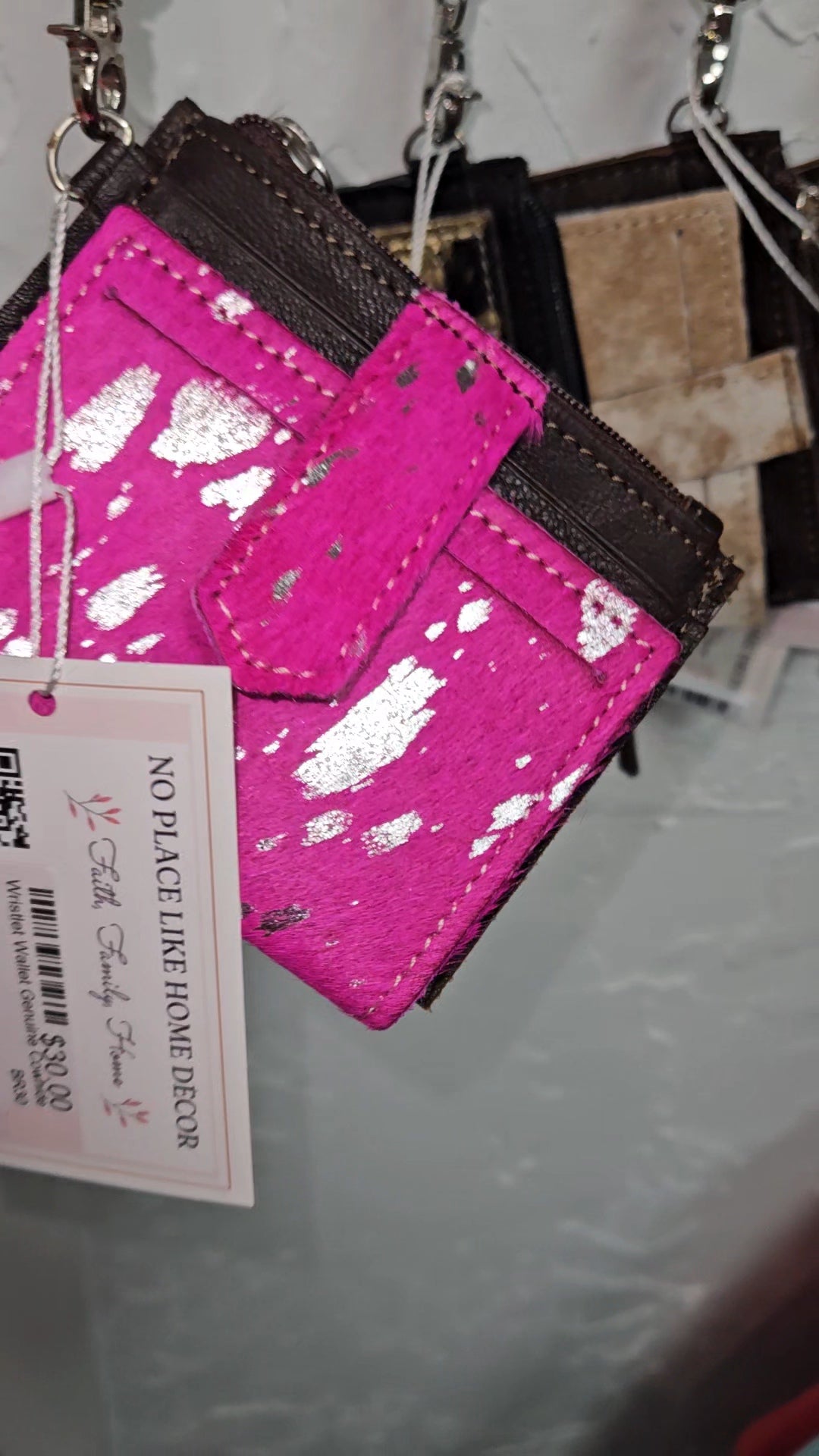 Dakota Wristlet Wallet - Western Cowhide Leather Credit Card Holder