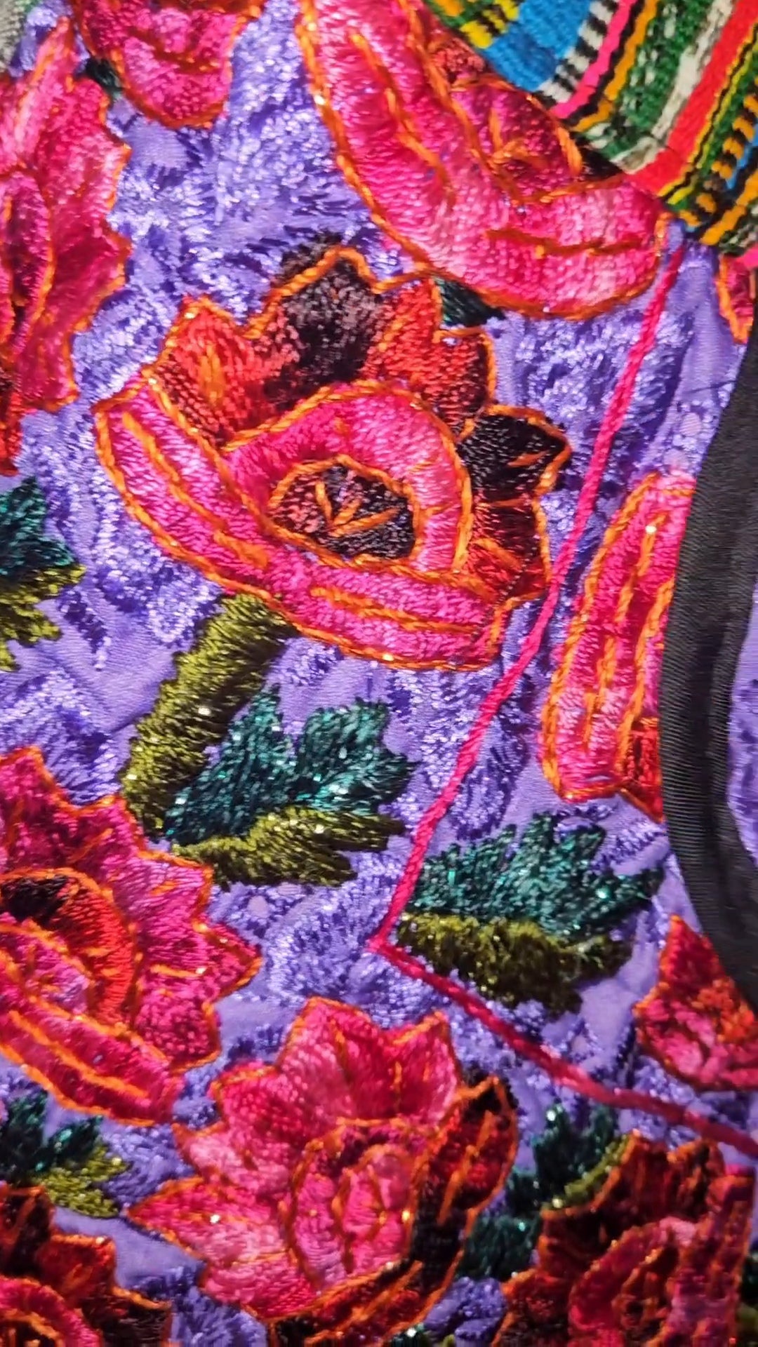 Handmade Floral Embroidered Hobo Bag