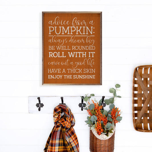 Advice From A Pumpkin Orange