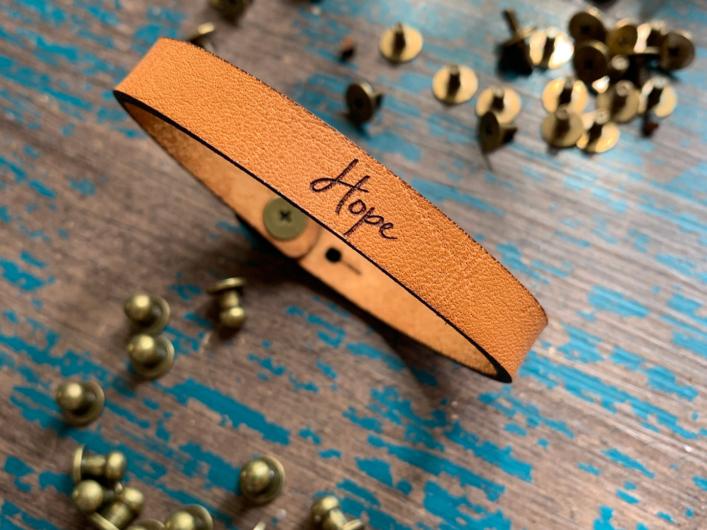 Hope Leather Bracelet