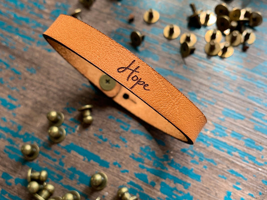 Hope Leather Bracelet