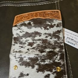 Tooled Leather Wallet Western Genuine Hand Tooled