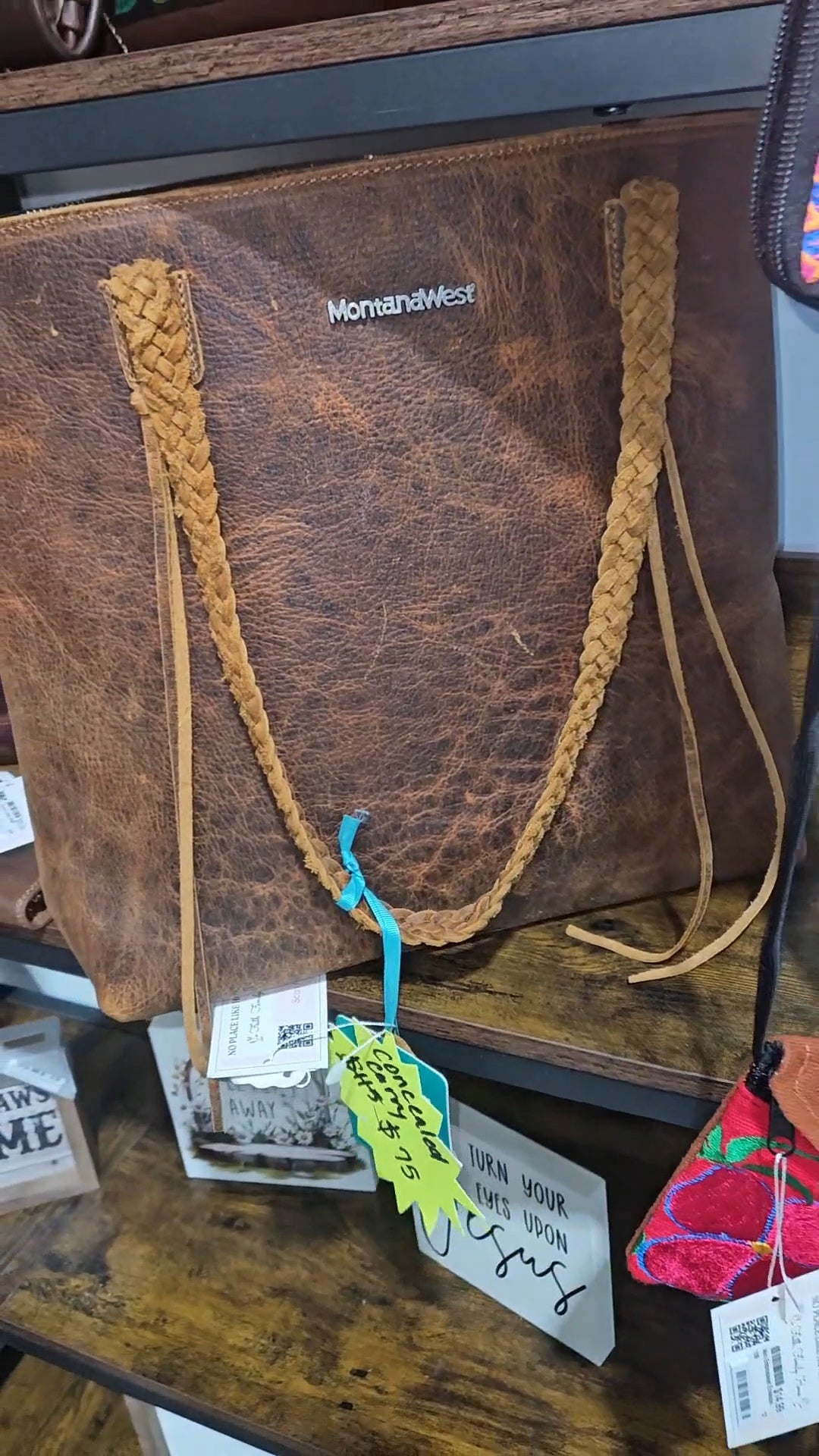 Genuine Leather Concealed Carry Tote