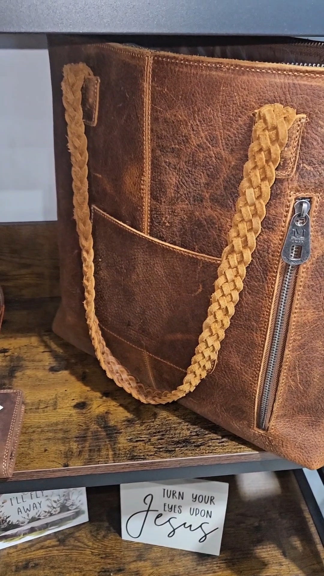 Genuine Leather Concealed Carry Tote