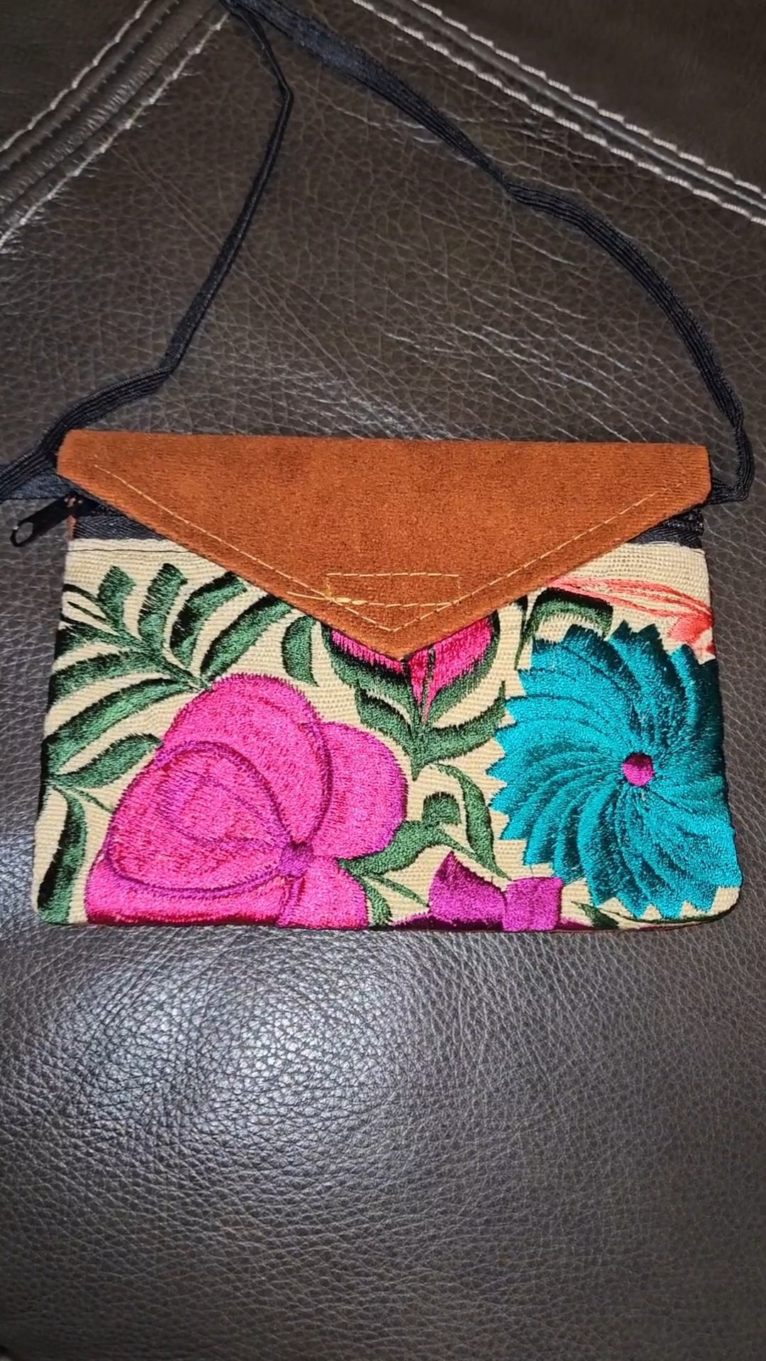 Mini Embroidered Envelope Crossbody