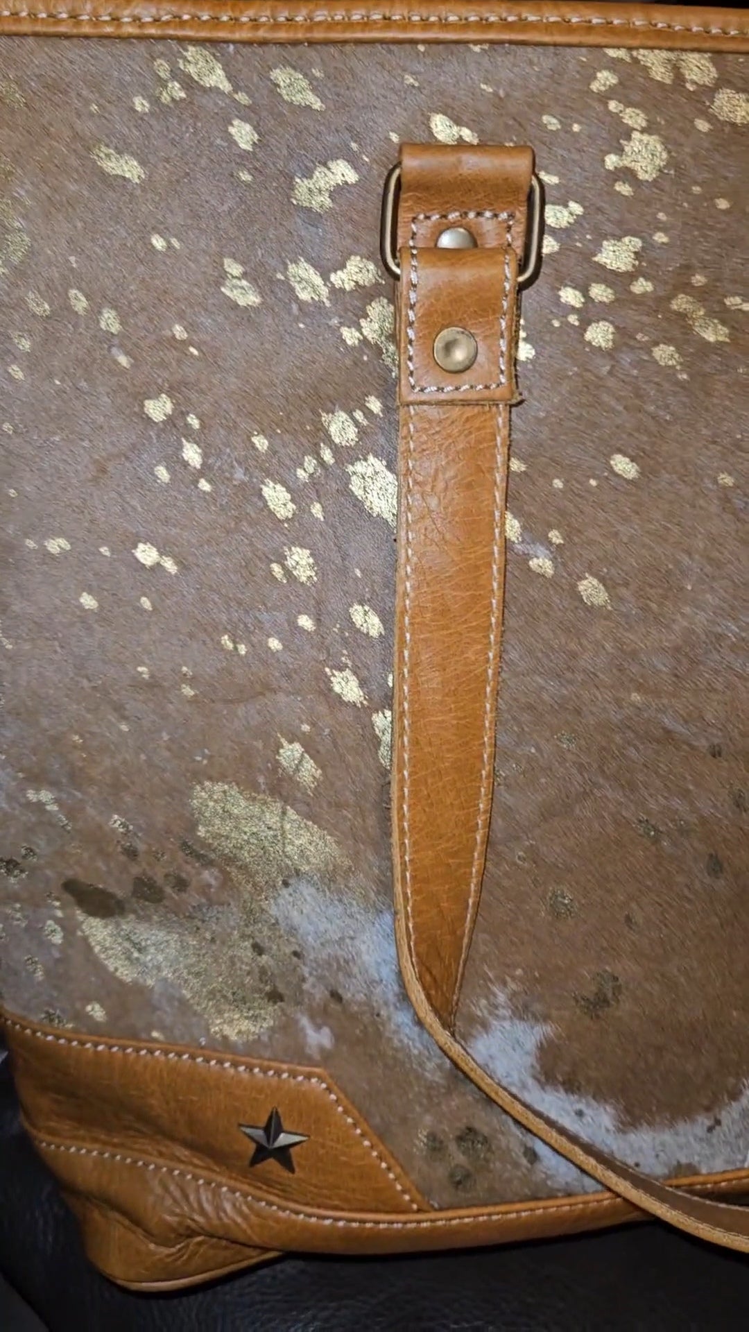 Genuine Leather Tote w/Laptop Compartment