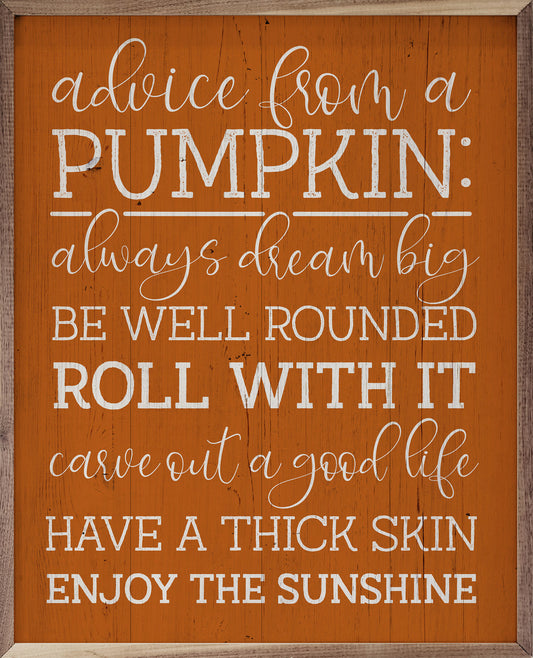 Advice From A Pumpkin Orange