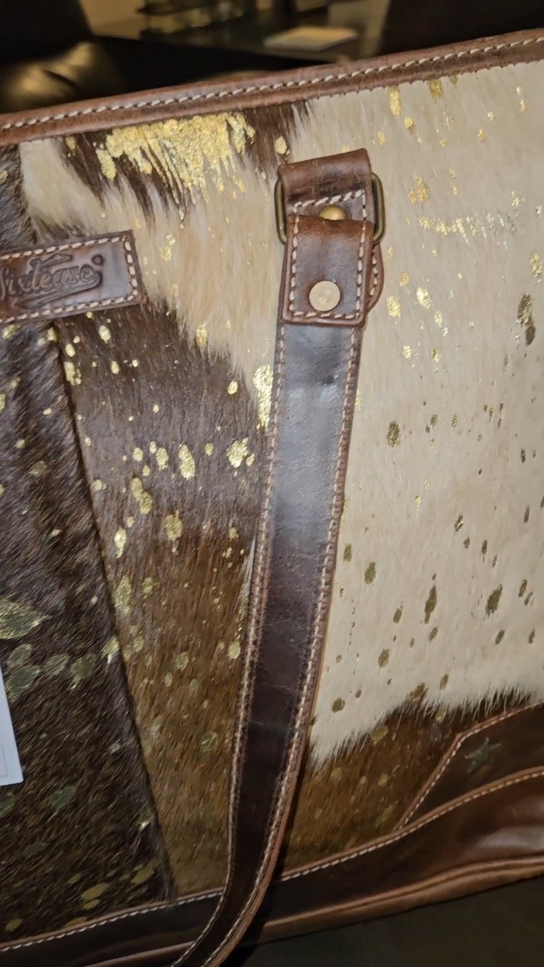 Genuine Leather Tote w/Laptop Compartment