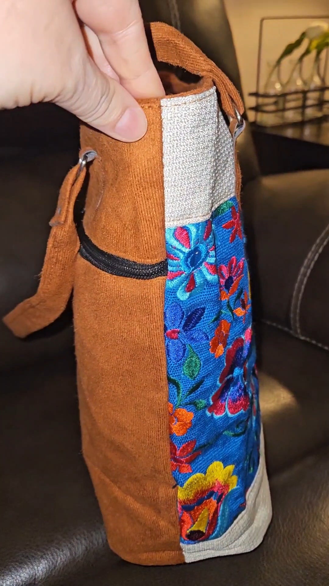 Embroidered Dragonfly Tote Purse