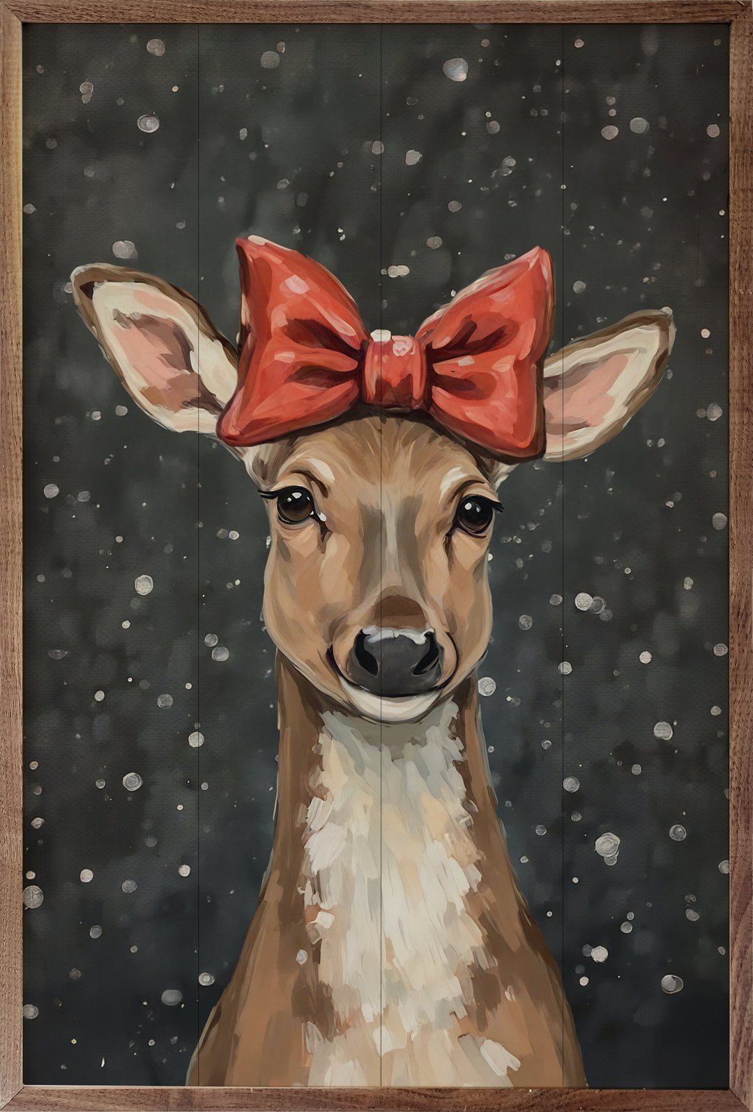 Reindeer With A Red Bow