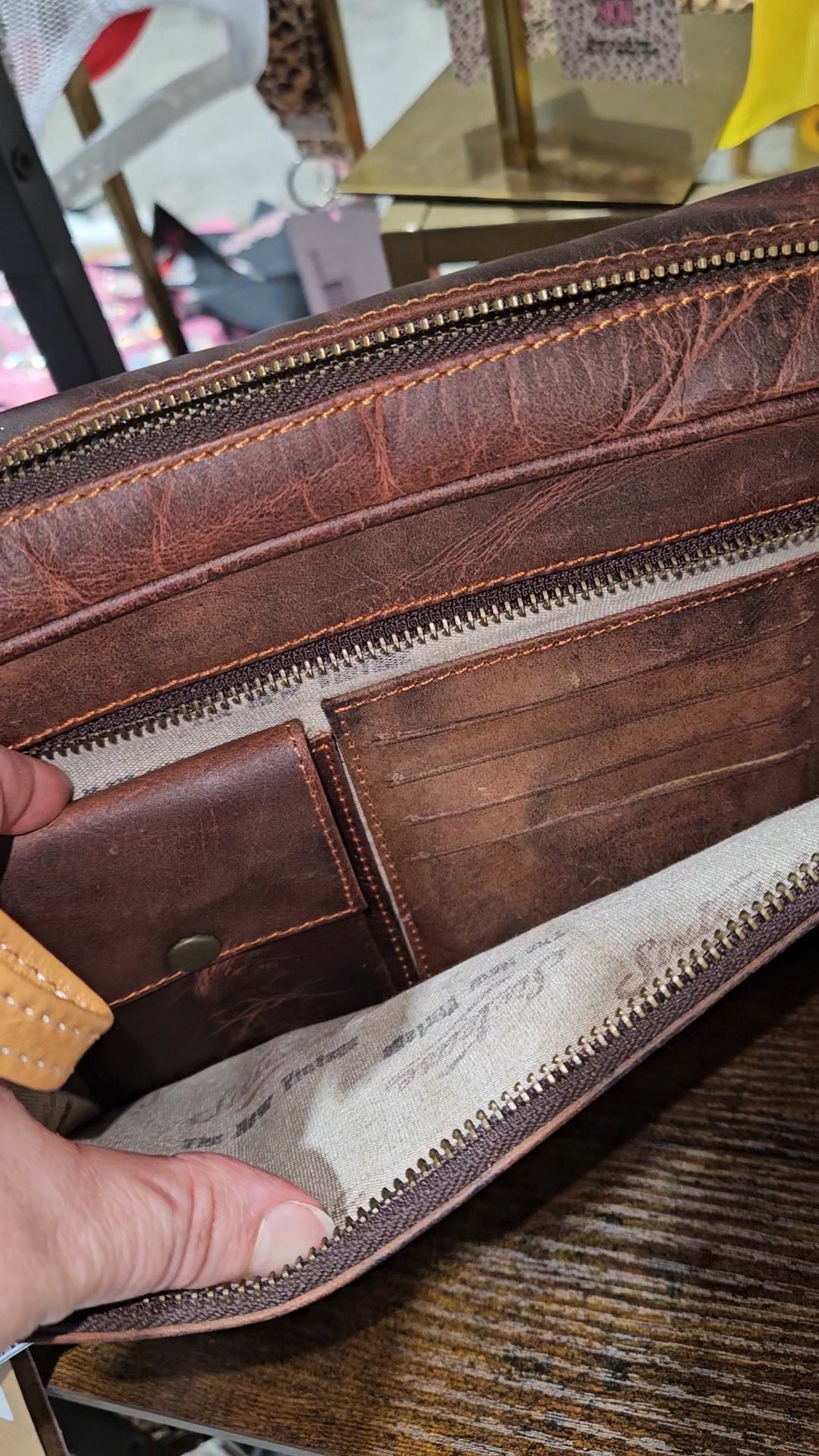 Rustic Genuine Leather Cherry Crossbody