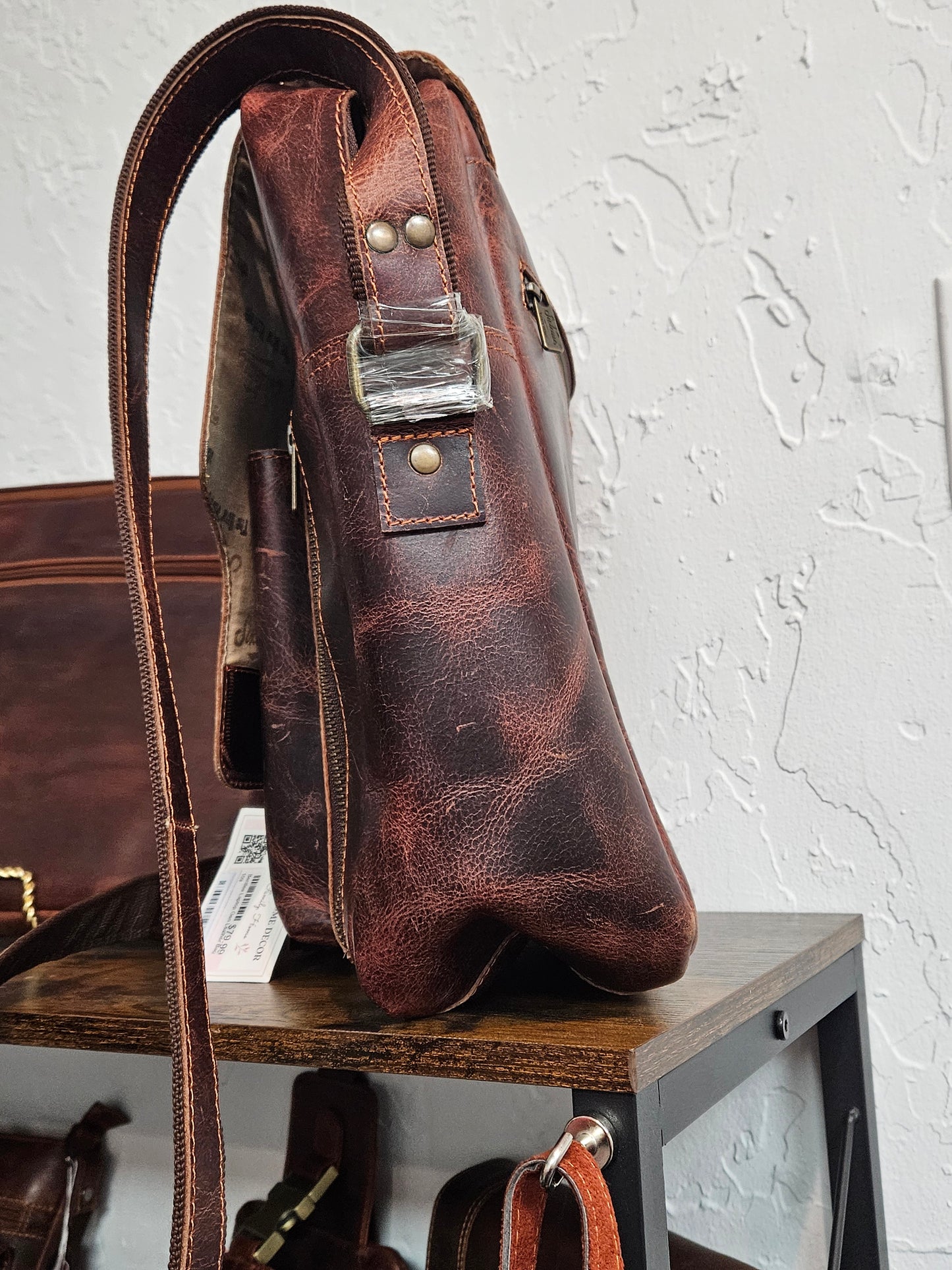 Bentlee - Genuine Leather Laptop Shoulder/Crossbody Bag