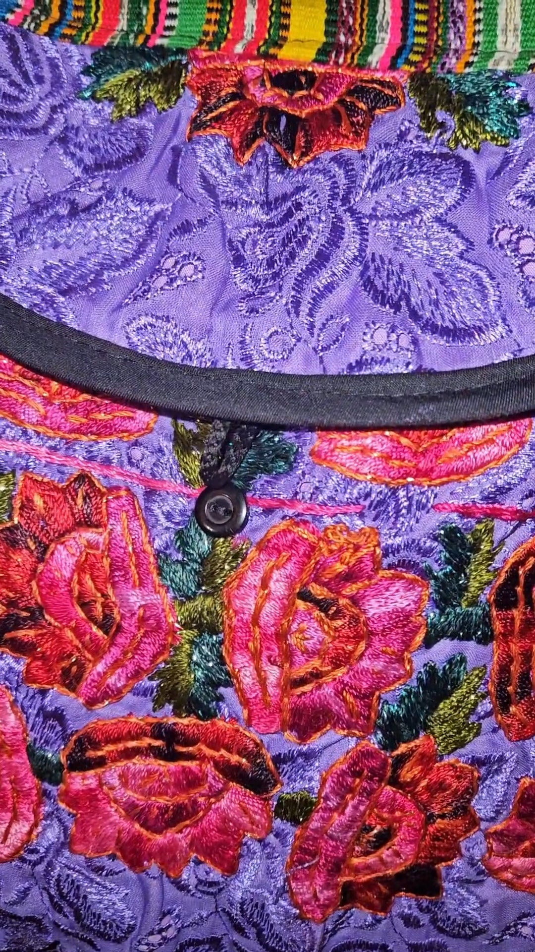 Handmade Floral Embroidered Hobo Bag