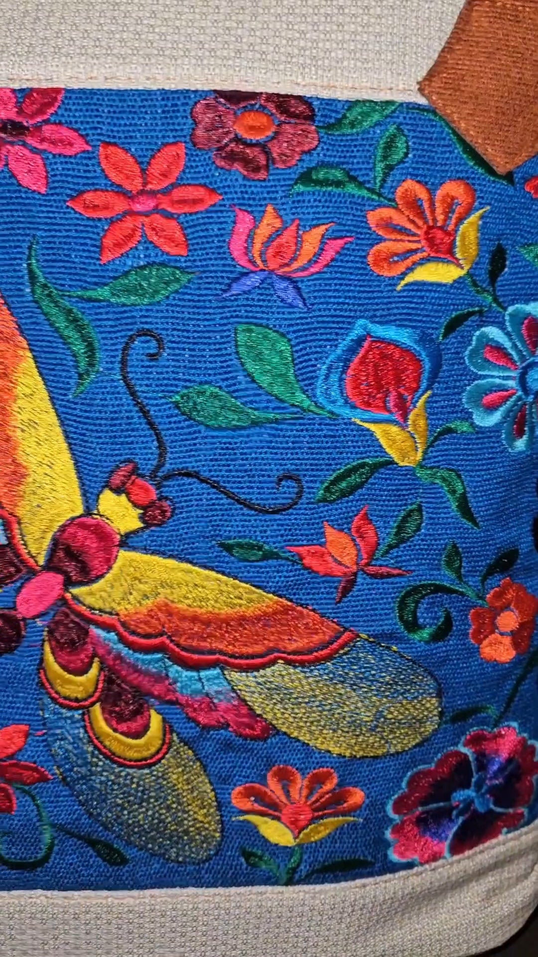 Embroidered Dragonfly Tote Purse