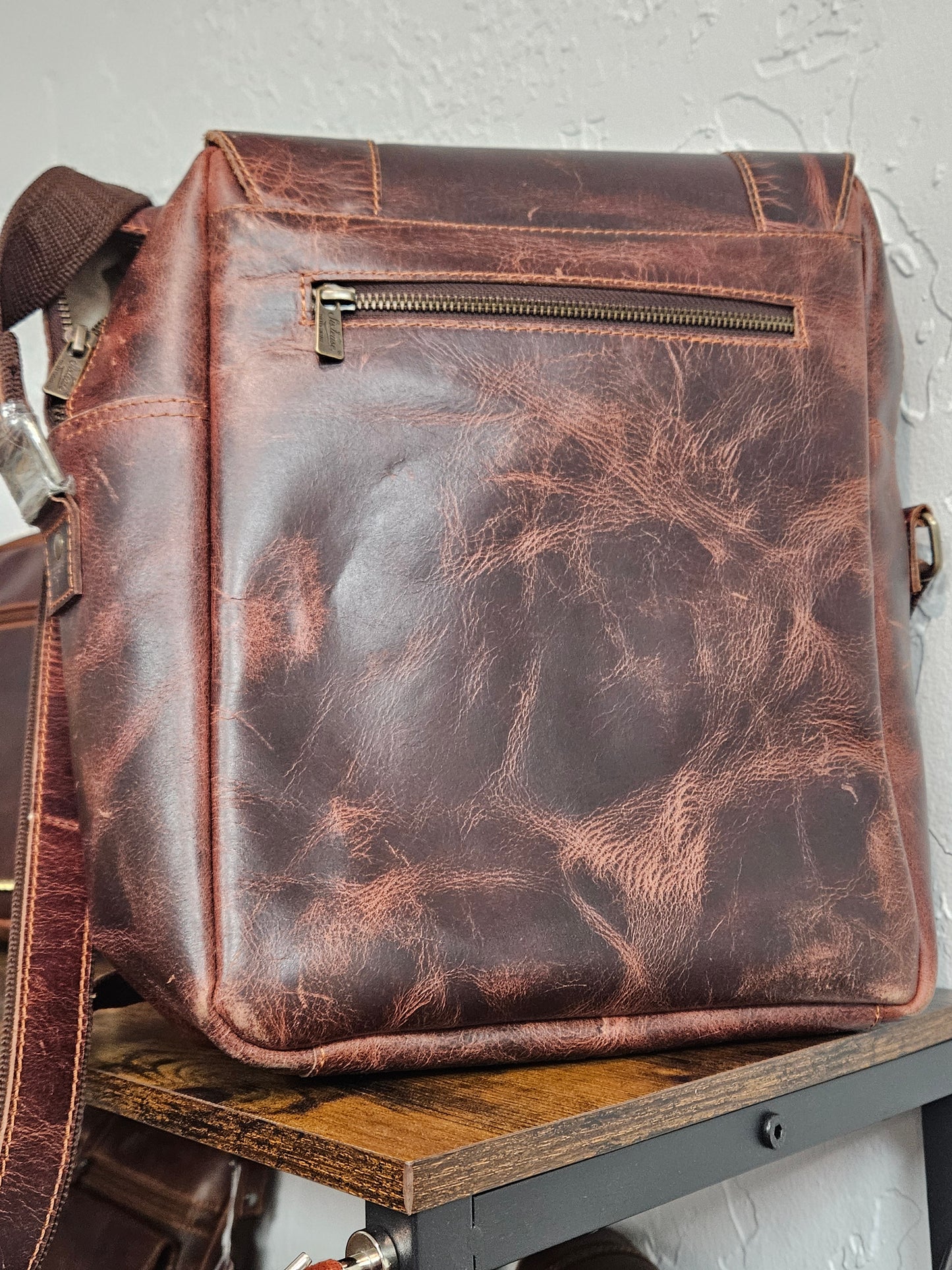 Bentlee - Genuine Leather Laptop Shoulder/Crossbody Bag