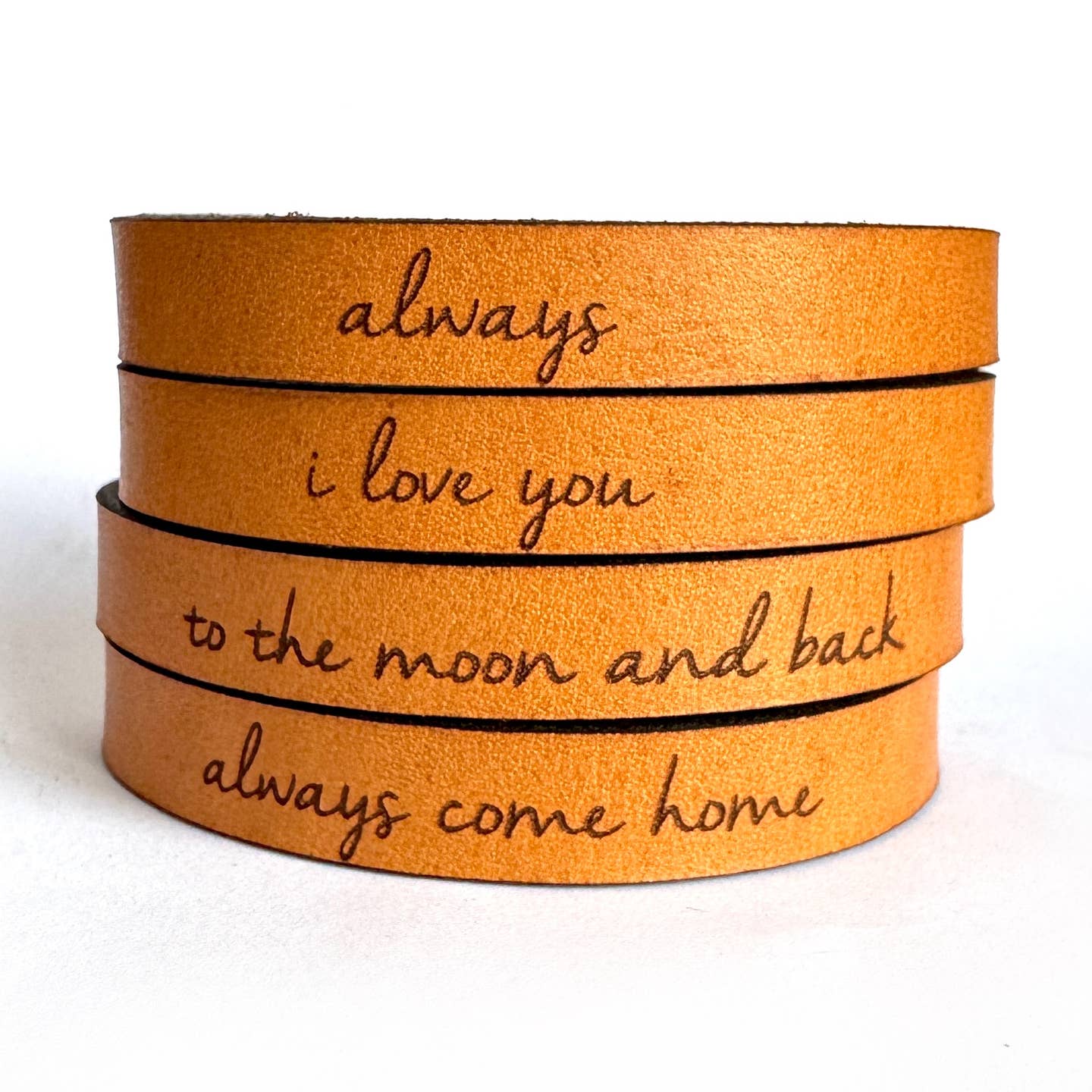 I Love You Leather Bracelet
