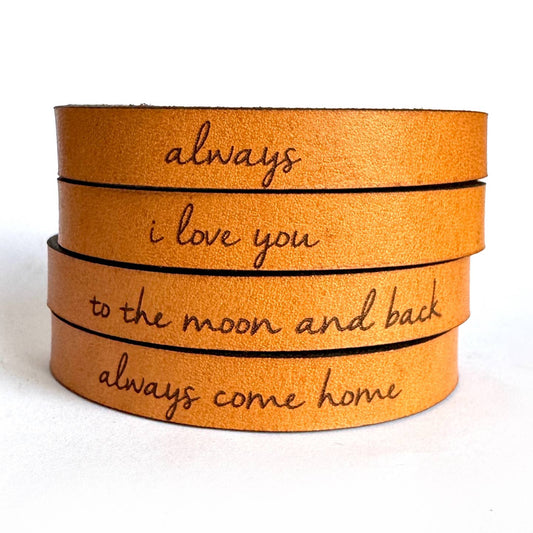 I Love You Leather Bracelet